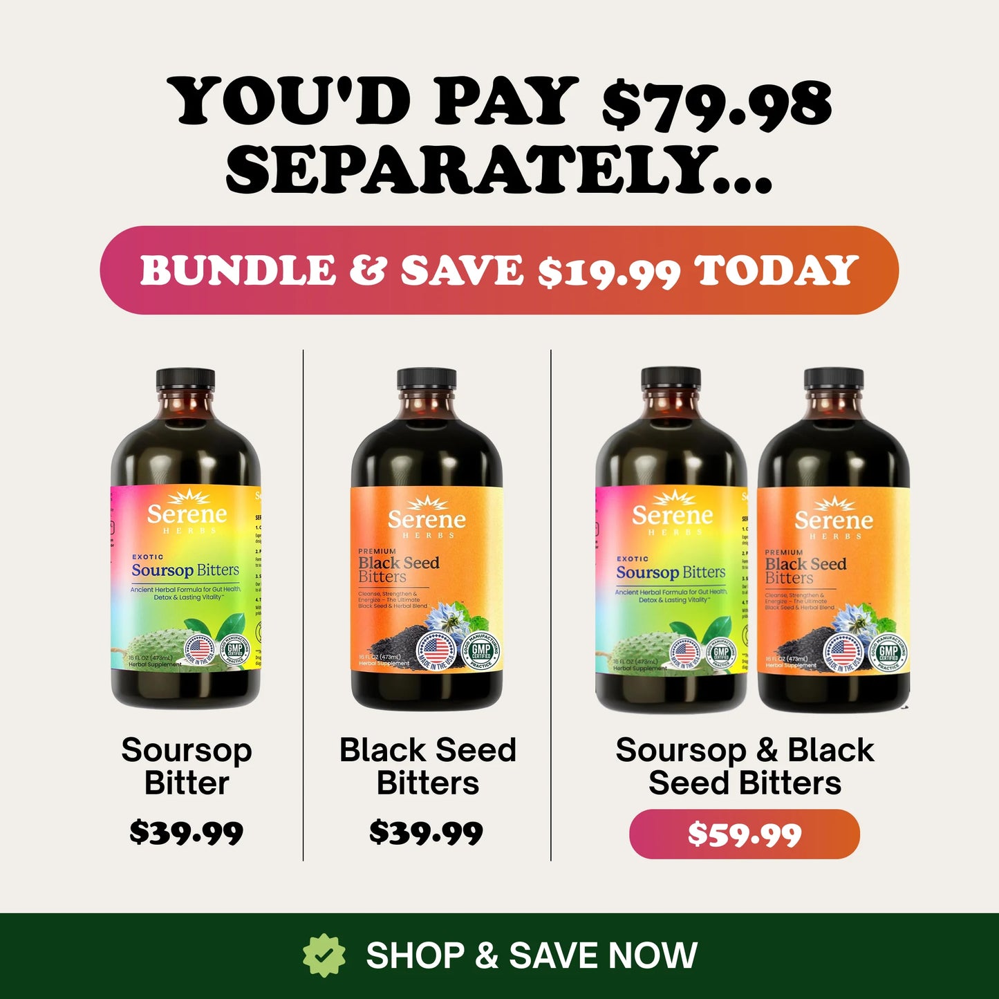 Soursop Bitters & Black Seed Bitters Bundle