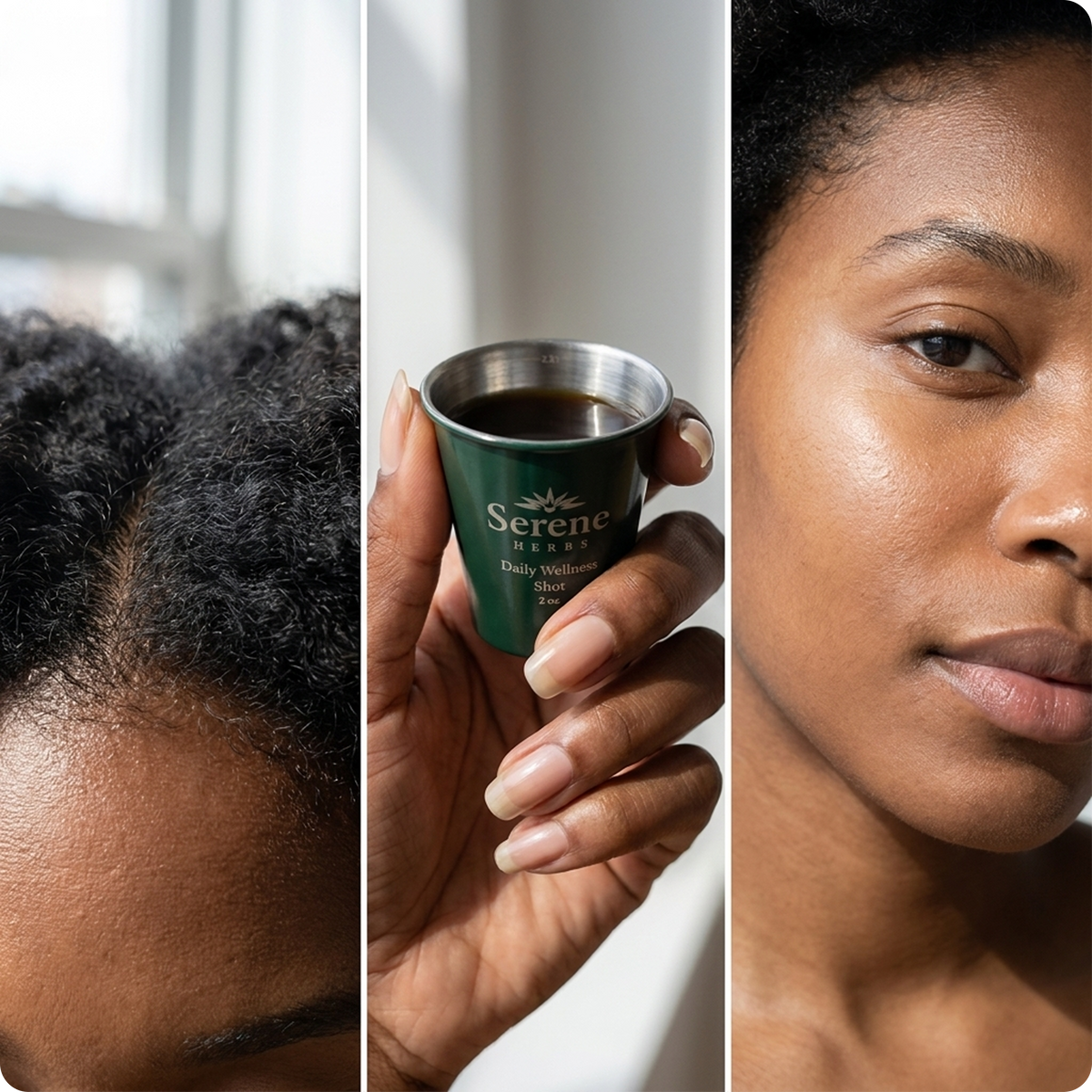 Hair, skin and nails close-ups