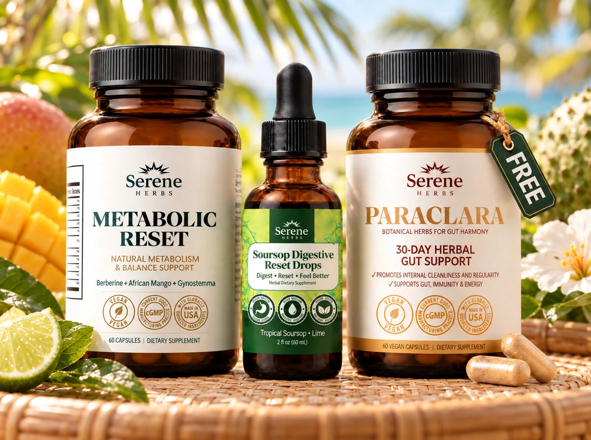 Paraclara, Metabolic Reset and Soursop Daily Gut Drops bundle
